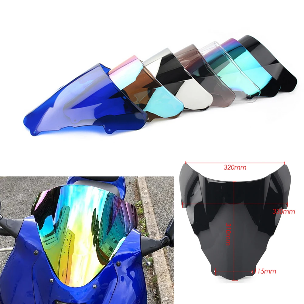 Motorcycle screen Double Bubble Windshield Deflector Protector WindScreen For Suzuki SV400 SV650 sv 400 650 1999 2000 2001 2002