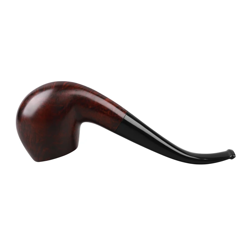 MUXIANG New Briarwood Handmade Bent Stem Mouthpiece Pipe for Smoking With 9mm Filter Free 10 Pipe Cleaning Accessories aa0008S-2