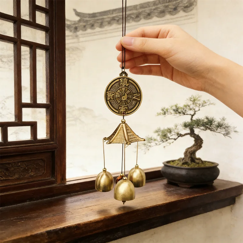 Gift & Collector's Piece Antique Copper Wind Chime for Garden Develop a Beautiful Patina Over Time A Timeless Outdoor Decoration