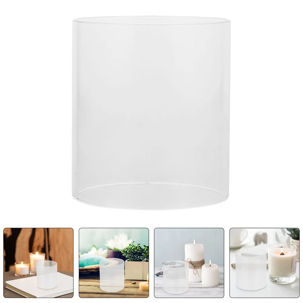 

Clear Glass Hurricane Candleholder Replacement Cylinder Sleeve Shade Transparent Chimney Cover for Wedding Centerpiece Cake