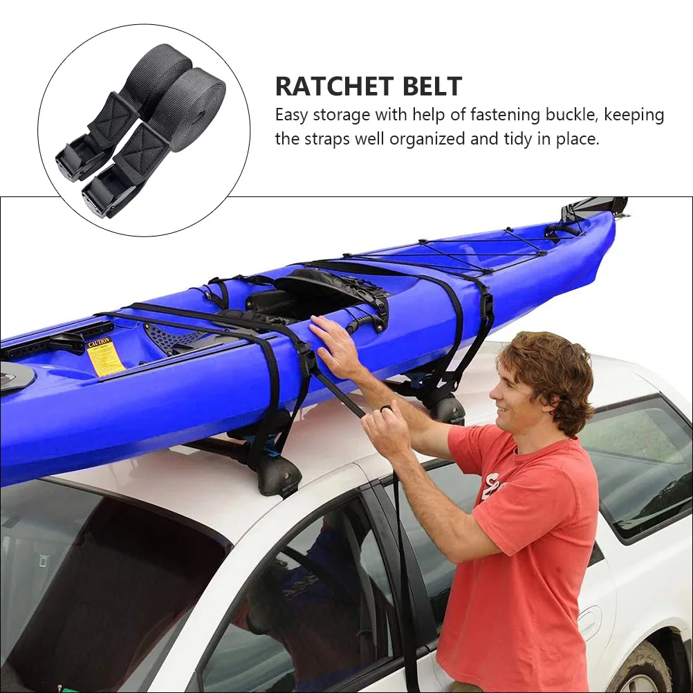 

Car Roof Cargo Tie Down Strap Cam Lock For Kayak Canoe Sup Board Lashing Strap Waterproof Ratchet Belt Boat Trailer Tow