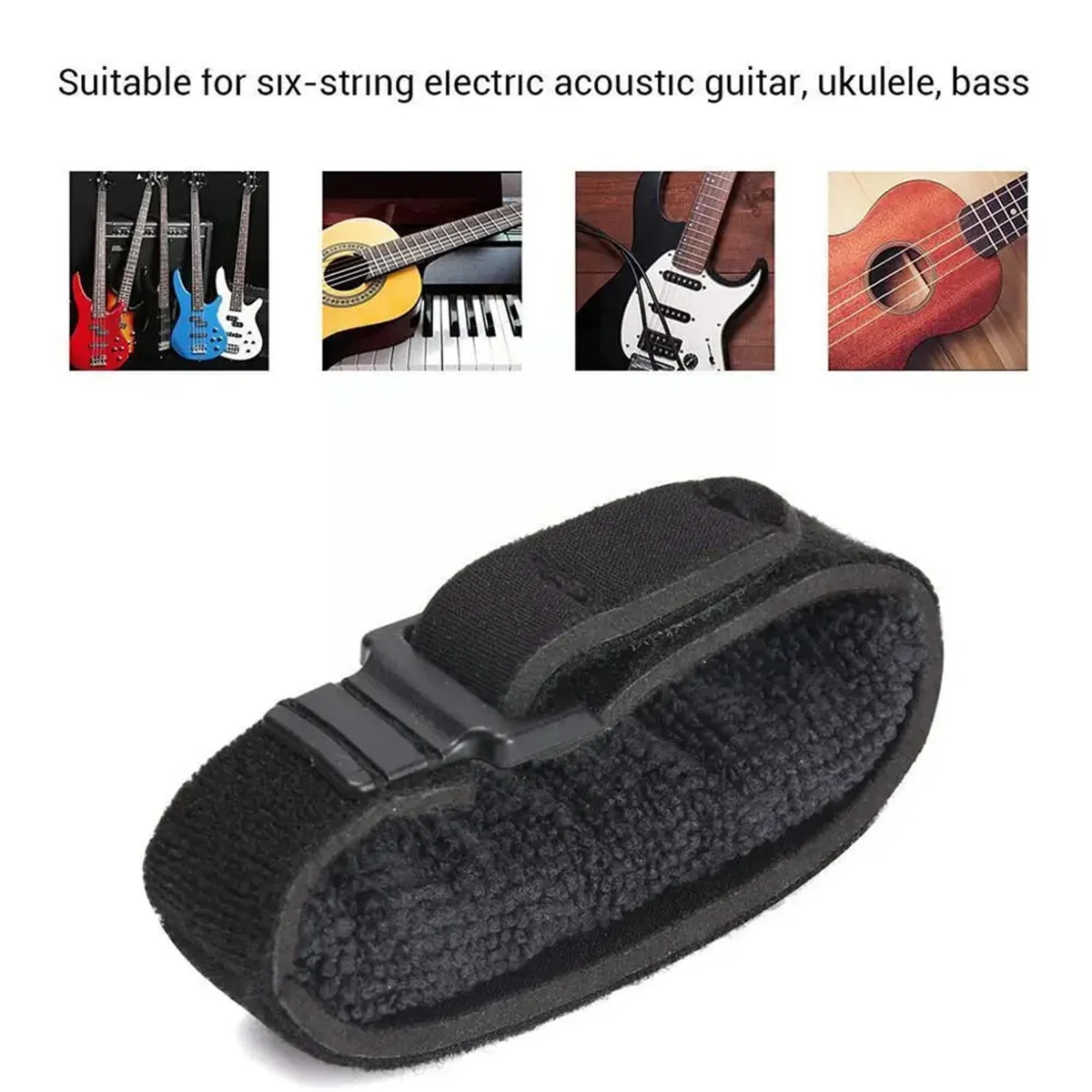 Miwayer Guitar Fret Strings Mute Noise Damper Mute Wraps Black Guitar Beam Tape for Guitars, Bass, and Ukulele