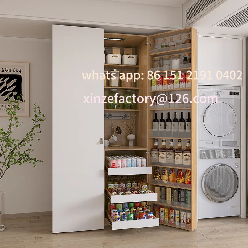 

Customizable snack storage cabinet, wine and meal side cabinet, integrated tea living room cabinet against the wall