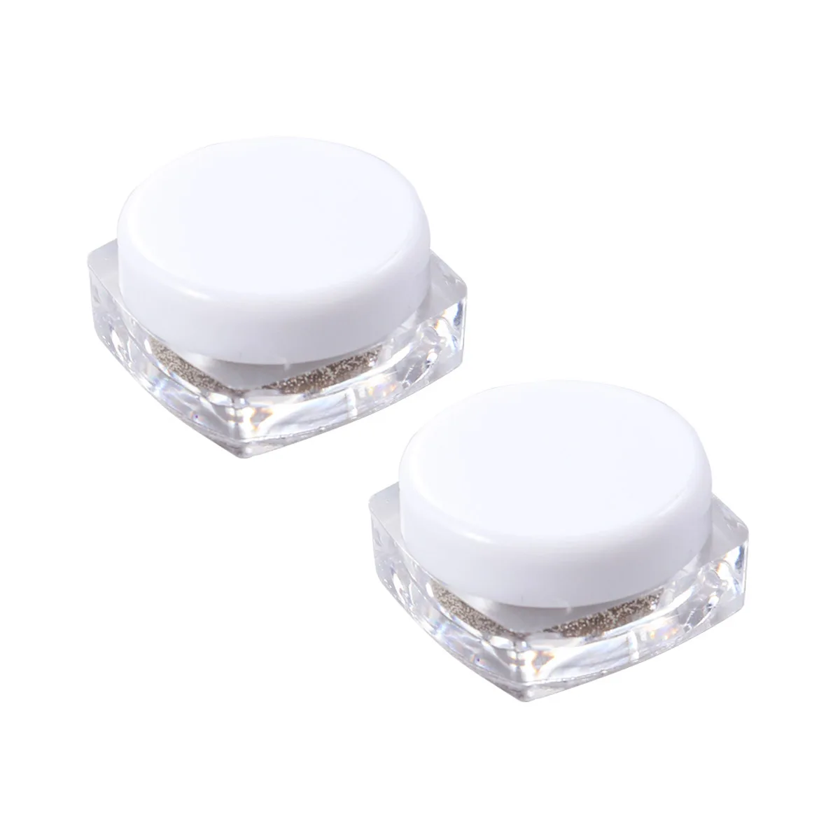 

2Pcs Glitter Highlighter Loose Eyeshadow Pigments Mineral Shimmer Pearl Set Long Wear Lightweight Makeup Party Gift Professional