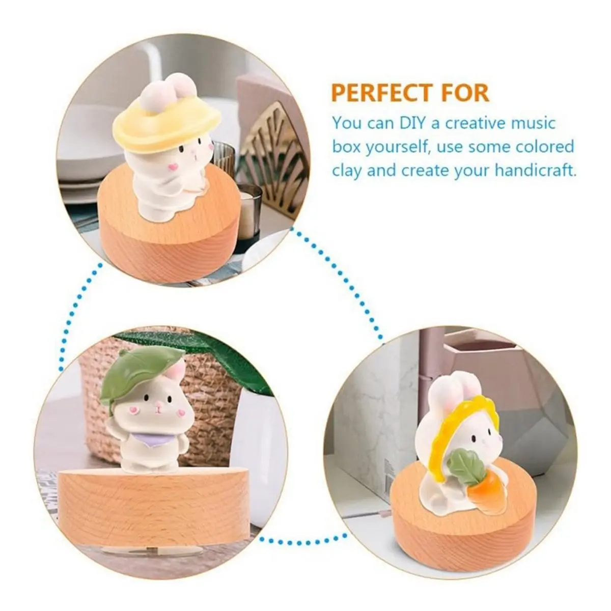 DT81 Music Box Mechanism You are My Sunshine Base, Hand-Crank Wooden DIY Craft Music Box Mechanism for Wife