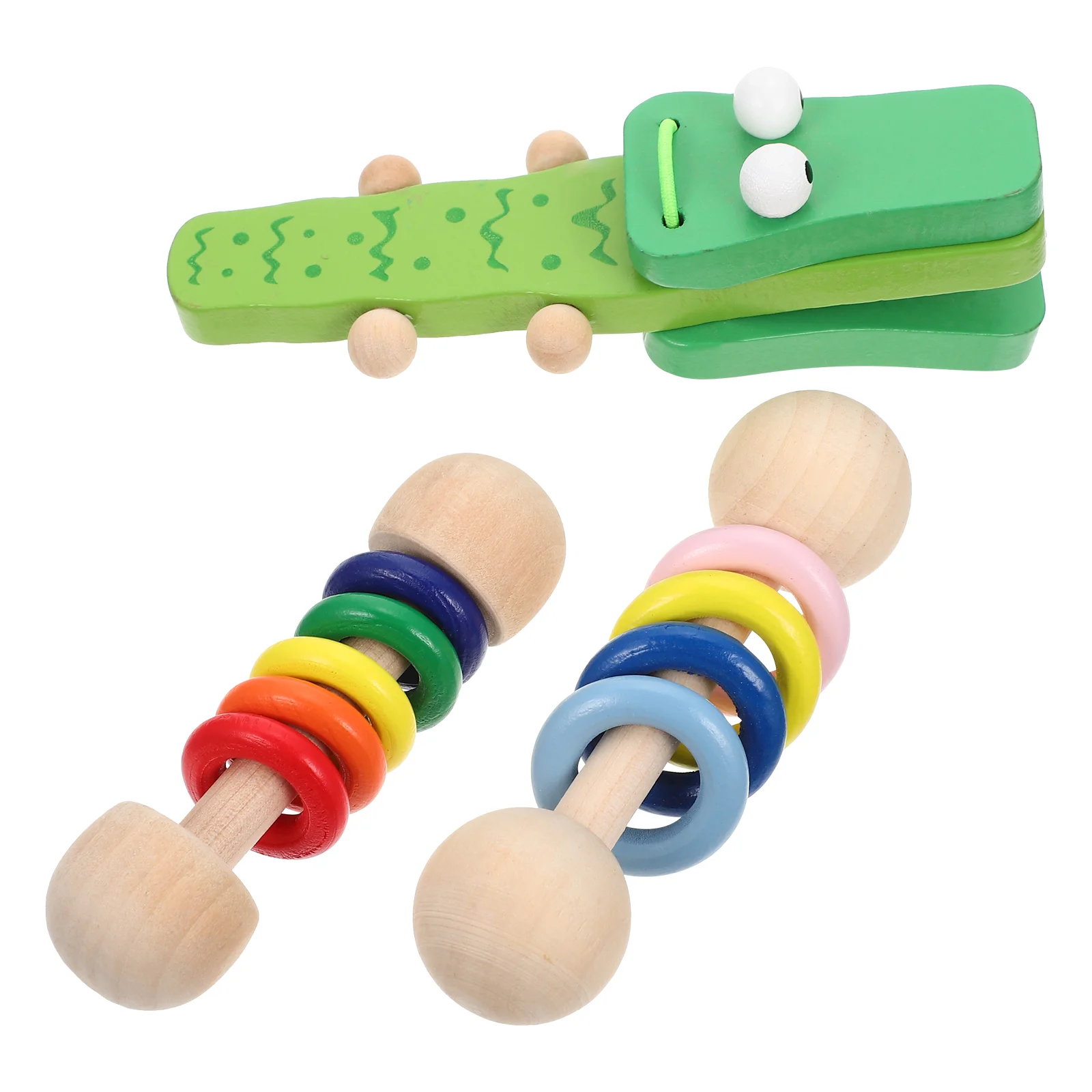 

3 Pcs Castanets Kids Instrument Toys Wooden Musics for Interesting Teaching Aids Educational Playthings Child