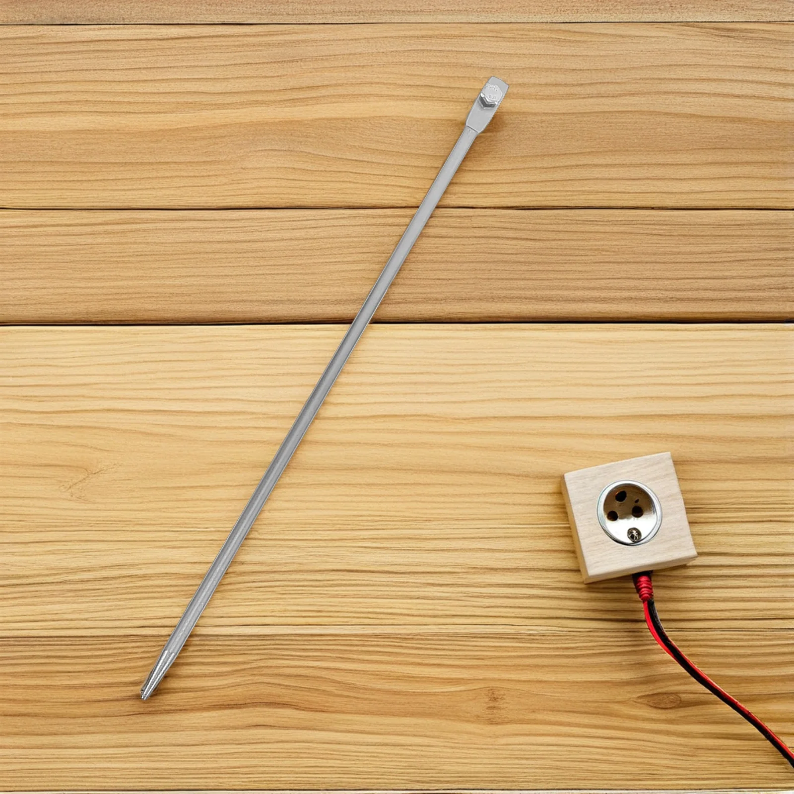 2 قطعة قضيب التأريض المجلفن الثقيلة لتأريض التوصيل الكهربائي مستقر مولد اختراق التربة سياج هوائي #5