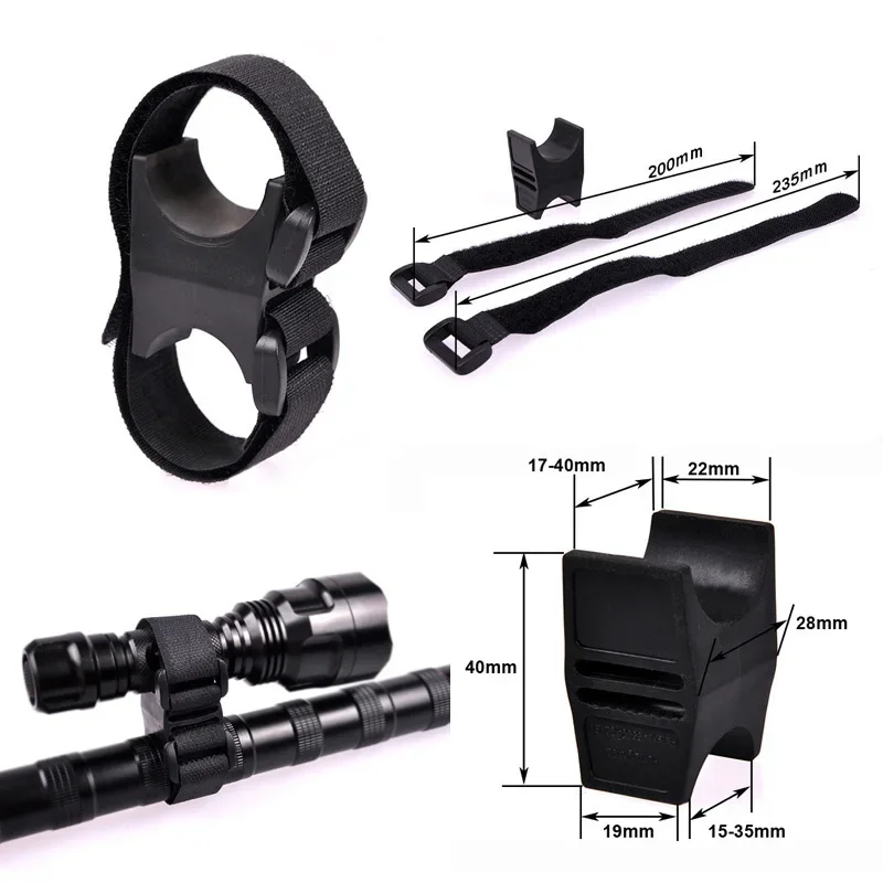 Multi-Purpose Bike Strap Band Flashlight LED Tourch Mount Holder Bike Lock Clamp Holder Magic Band Mountain Bicycle Accessories