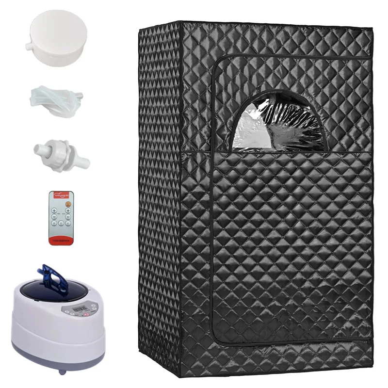 Kit de sauna a vapor portátil, sauna pessoal para casa, spa, corpo inteiro, tenda de sauna, sala de vapor com gerador de vapor de 2l, controle remoto