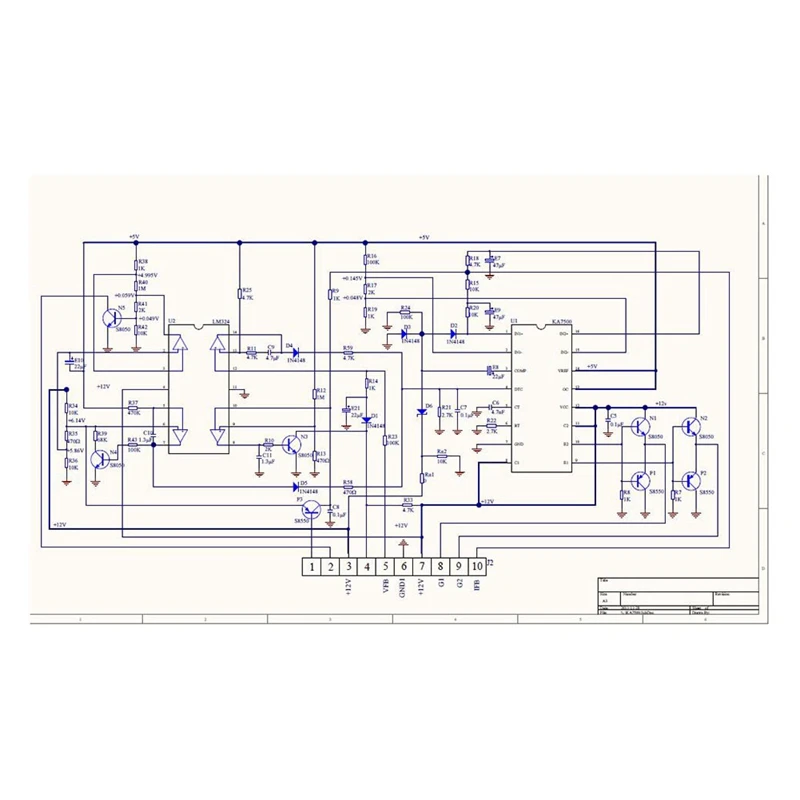 EG7500 Blue Inverter Front Stage Boost Push-Pull Switching Power Drive Board Inverter Compatible With KA7500 TL494