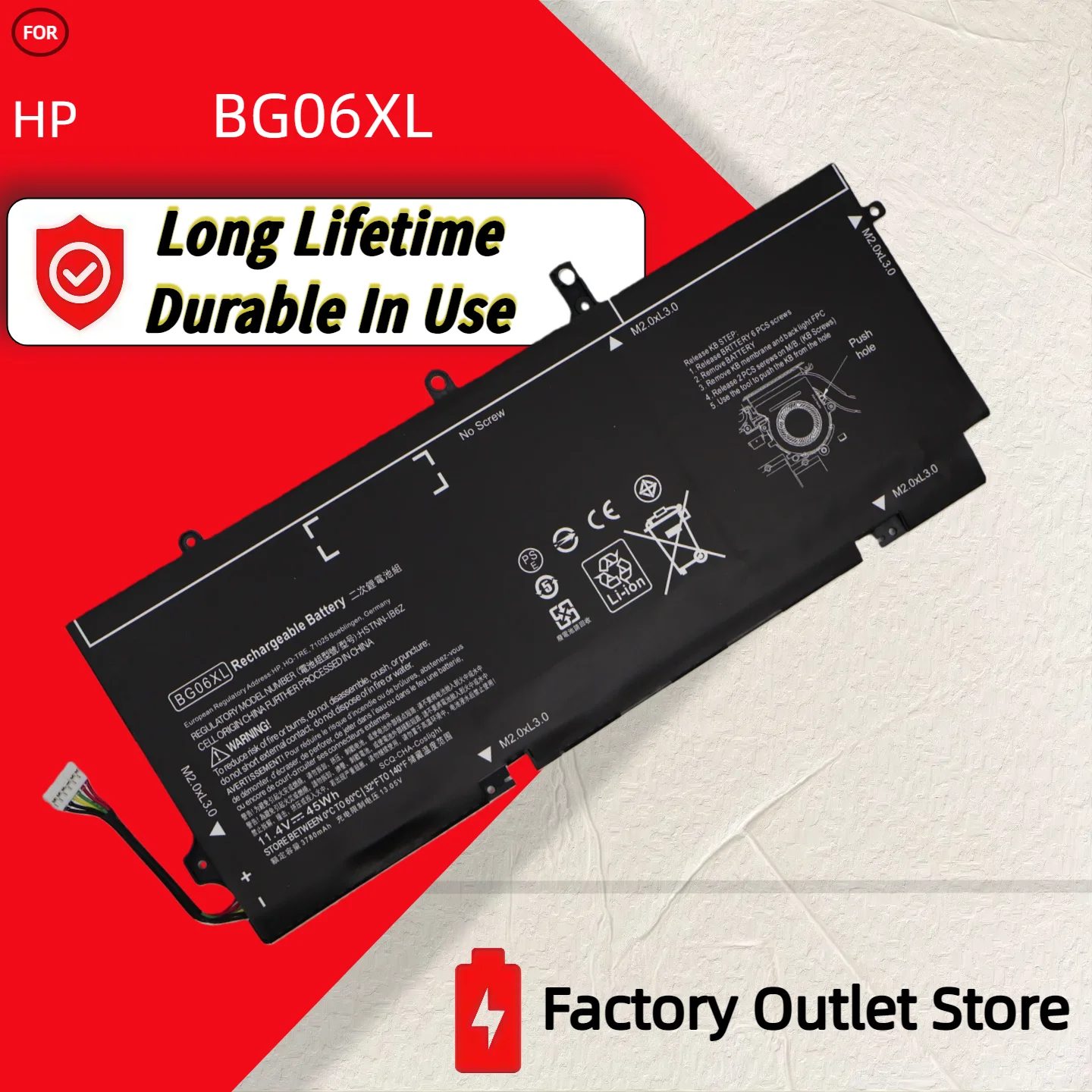 Wholesale And Retail BG06XL for HP Battery EliteBook 1040 G3 (P4P90PT) BG06XL HSTNN-Q99C HSTNN-IB6Z 804175-1B1 804175-1C1