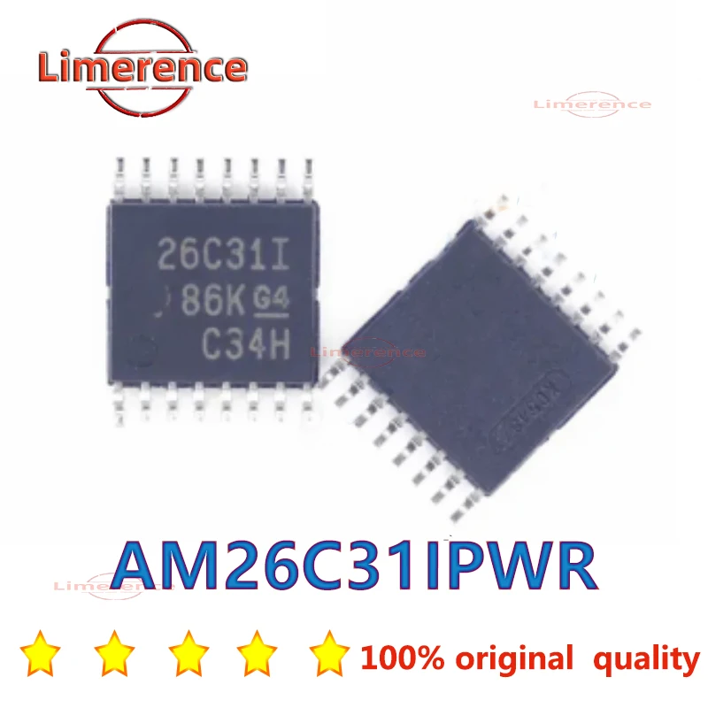 5Pcs 100% New AM26C31IPWR 26C31I AM26C32IPWR 26C32I AM26LS32ACPWR SA32A TSSOP-16 AM26LS31CDBR SA31C SSOP-16