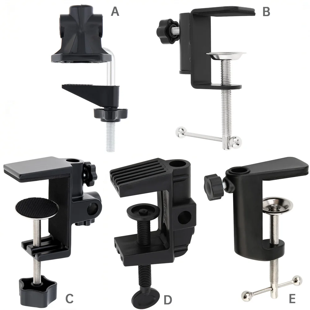Universal Bracket Clamp LED Lamp Clip DIY Fixed Tools Fittings Screw Light Mounting Camera Holder for Broadcast Mic Stand Clamp