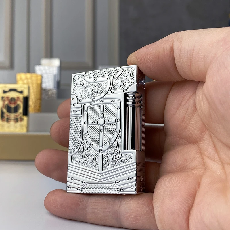 New commemorative edition single and double flame luxury lighter Ping Sound natural paint cigarette smoking butane lighter