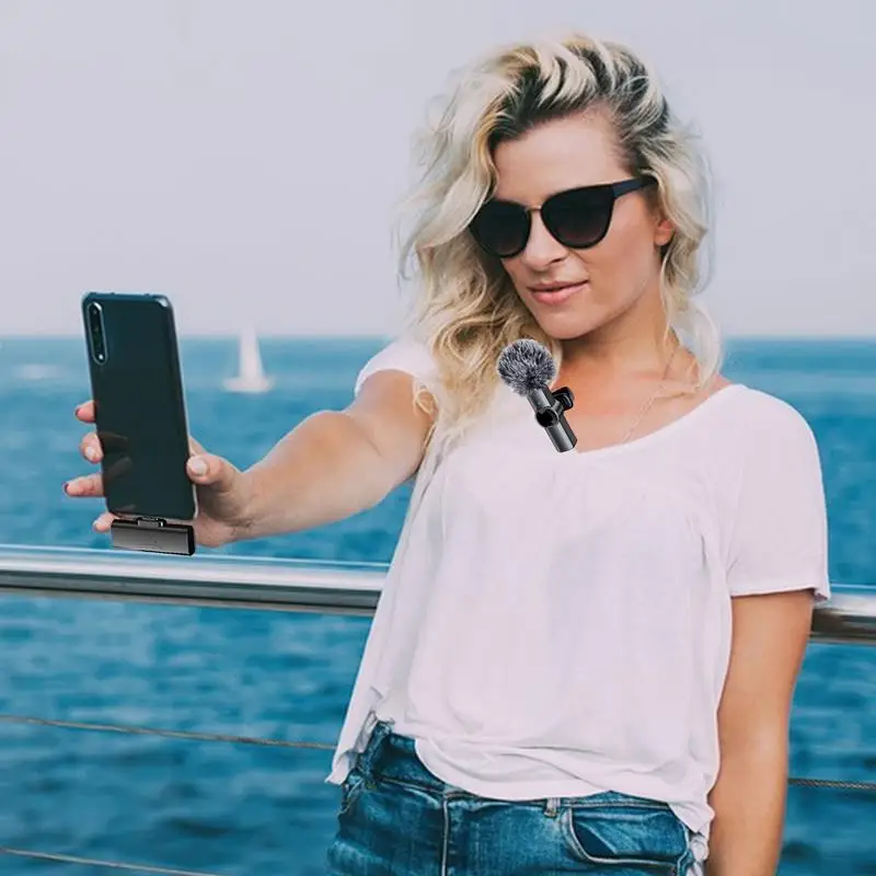 ميكروفونات Lavalier اللاسلكية الصغيرة للحد من الضوضاء، ميكروفون صغير، ميكروفون صغير، ميكروفون بدون خياطة للحد من الضوضاء