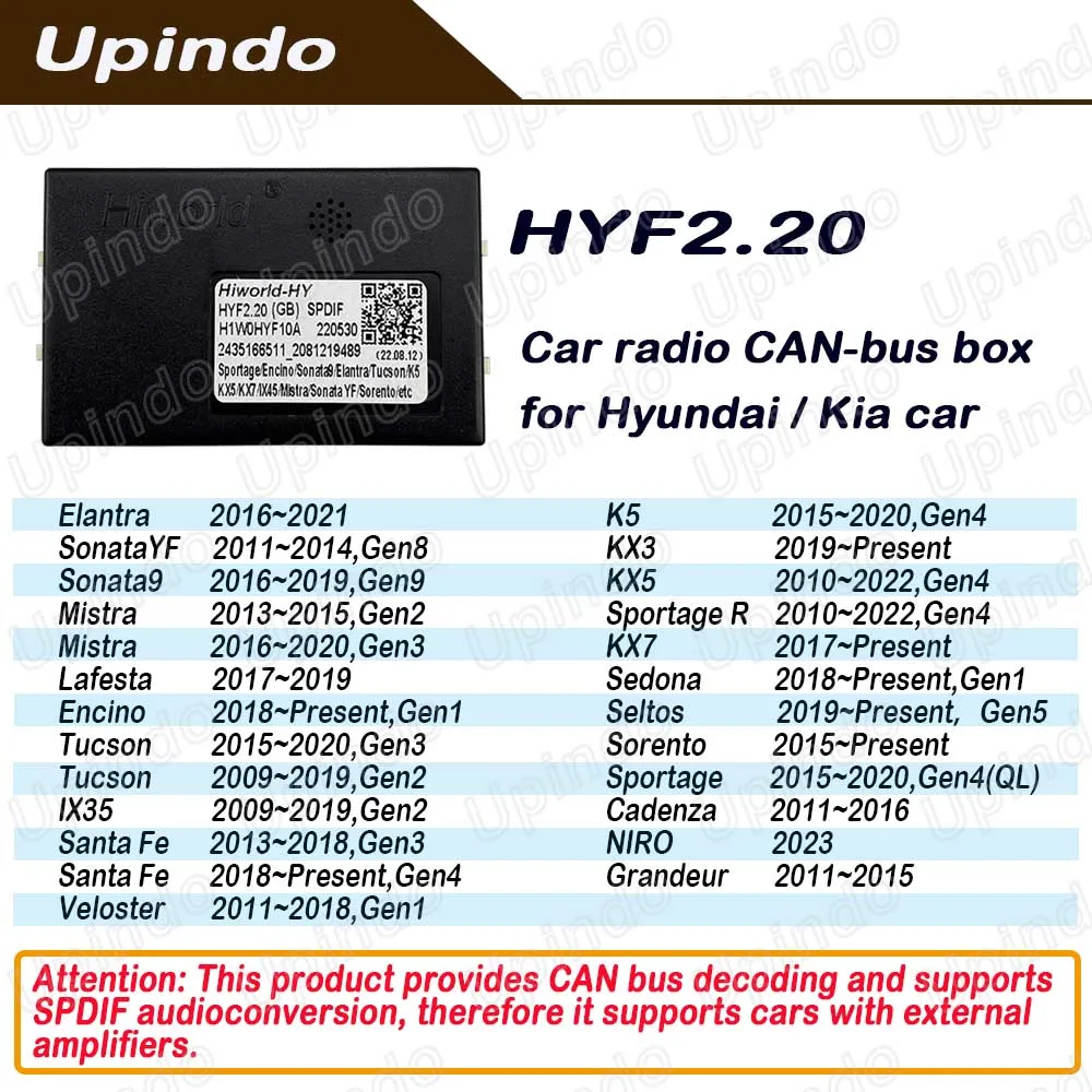 

Android Car Stereo CAN Bus Decoder Adapter For Hyundai ix35 ix45 Sonata YF Encino Veloster Azera Kia K5 KX5 Sportage R Seltos