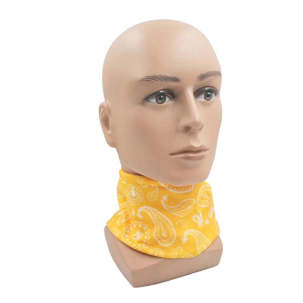 Bright Color Tube Neckchief Women Outdoor Sports Neck Bandana Gaiter Yellow Cycling Scarf Hiking Running Headband Men Face Mask