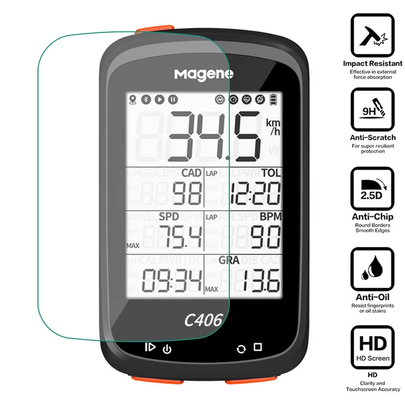 Hard Glass Screen Protector Cover For Magene C406/C406 Pro/Lite Cycling Bicycle Bike GPS Computer Protective Film Accessories