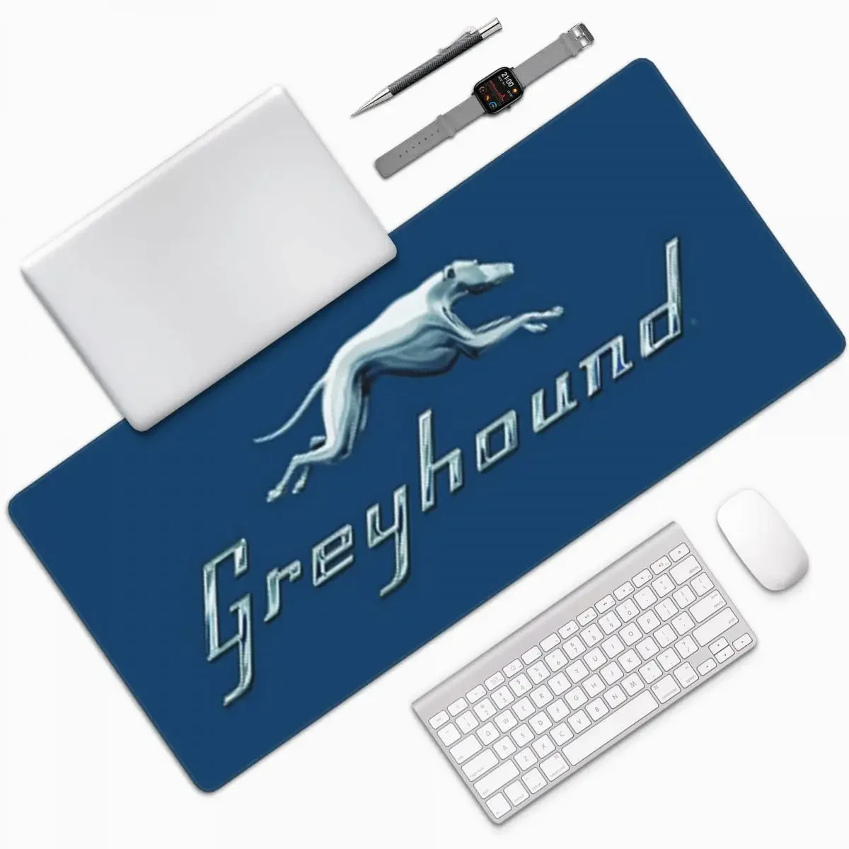 GREYHOUND BLUE BUS LOGO Large Mouse Pad Computer Keyboard Mouse Mat Gamer PC Laptop Desk Mat Office Accessories Table Mats