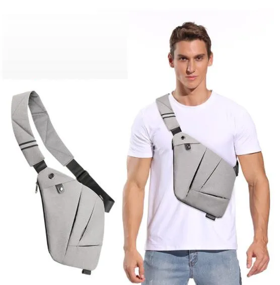 Men's Chest Bag Digital Storage Gun Bag Slung Crossbody Sports Waist Bag Multifunctional Personal Shoulder Anti Theft Pocket Bag