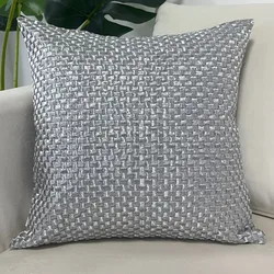 Lurex Embroidery Decorative Cushion Case High Quality Gold Silver Pillow Cover