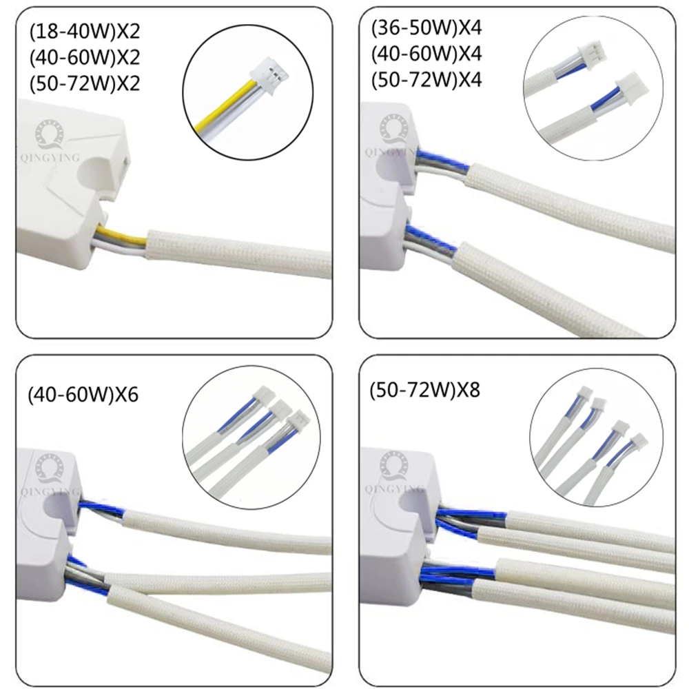 1pcs AC220V 2.4G RF Remote Control Intelligent LED Driver 18-40W 36-50W 40-60W 50-72W X2 X4 X6 X8 240mA Dimming Driver