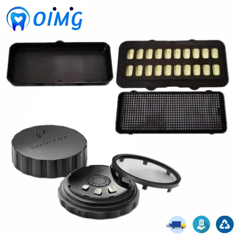 

Veneer Pretreatment Patch Tooth Box Dental All Ceramic Veneers Denture Storage Boxes Portable Arrangement Cleaning Holder Cases