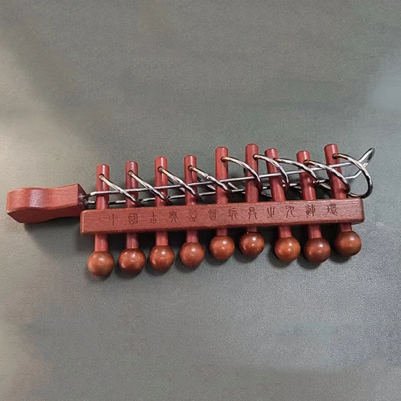 Klassisches chinesisches Puzzle mit neun verbundenen Ringen, Gedankenspiele für Erwachsene und Kinder, hoher Schwierigkeitsgrad, Denksportaufgaben, IQ-Test, Entriegelungsspielzeug