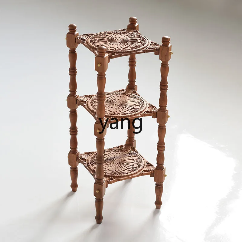 LTT solid wood coffee table living room sofa household French decorative ornament side table medieval personality