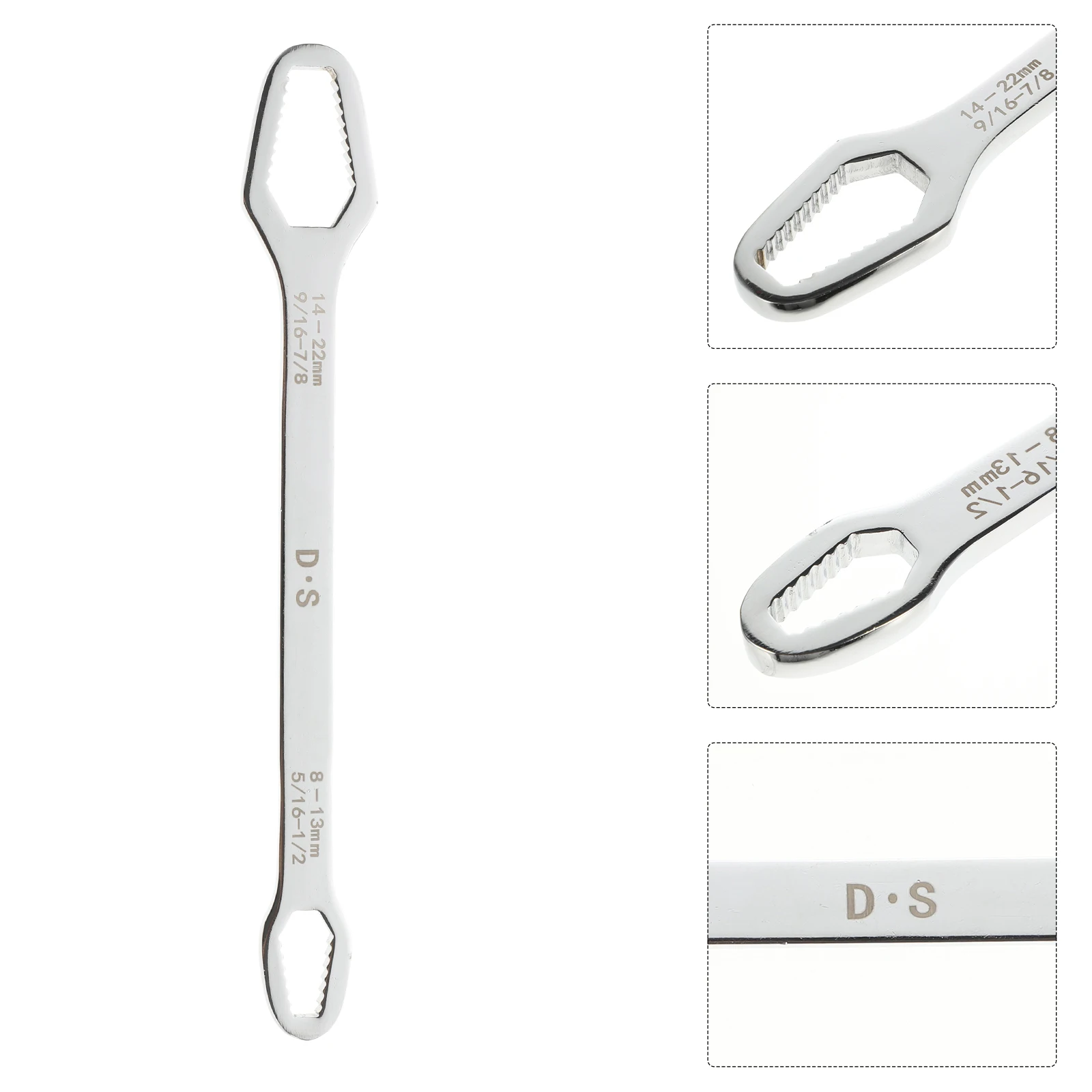 

Self Tightening Wrench Double Headed Spanner Steel Universal Wrenches Home Use Chrome Vanadium Anti Rust Durability H Tools