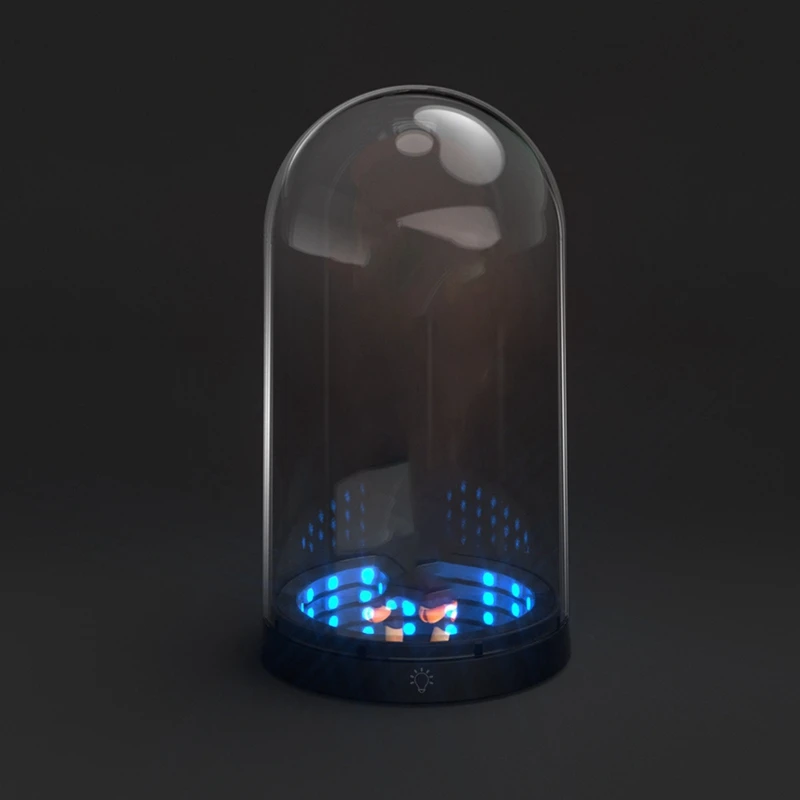 Gioco Doll Specchio a mille strati Scatola di visualizzazione per illuminazione RGB controllata dal suono Scatola di immagazzinaggio trasparente per riporre le figure