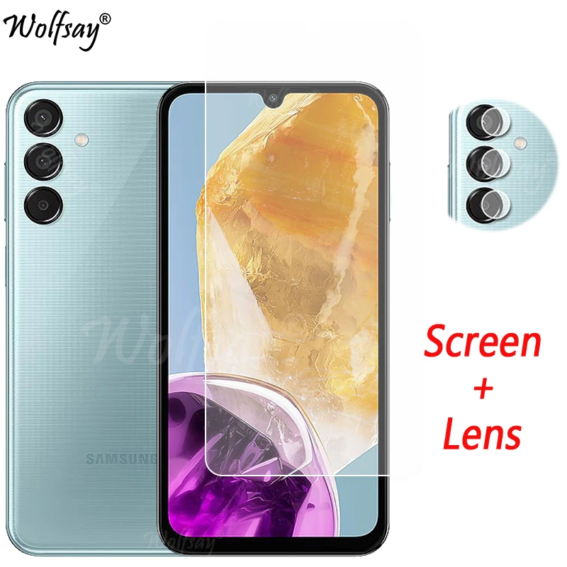 Camera Lens Protector For Samsung Galaxy M15 Screen Protector Tempered Glass For Samsung M15 M 15 5G Glass For Samsung M15 Glass