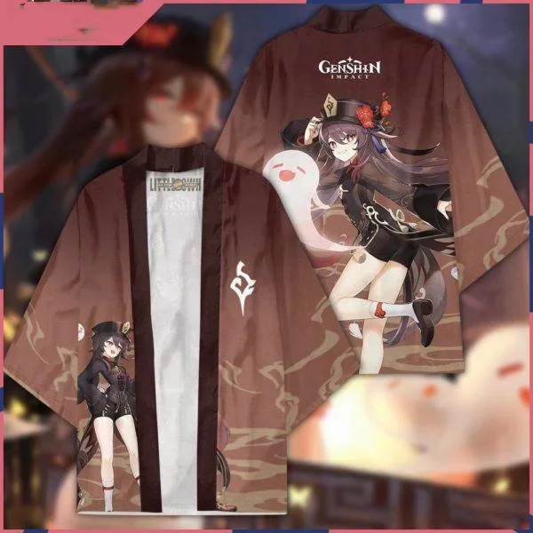 Genshin Impact Kaedehara Kazuha Cosplay Kimono Japoński Harajuku Kardigan Gra Anime Haori Kurtka Imprezowa Tematyczna Peleryna Codzienna Bluzka