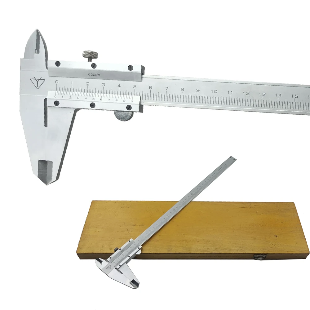 

Y Brand 0-300mm Vernier Caliper Stainless Steel High Precision Measuring Tool Wooden Box