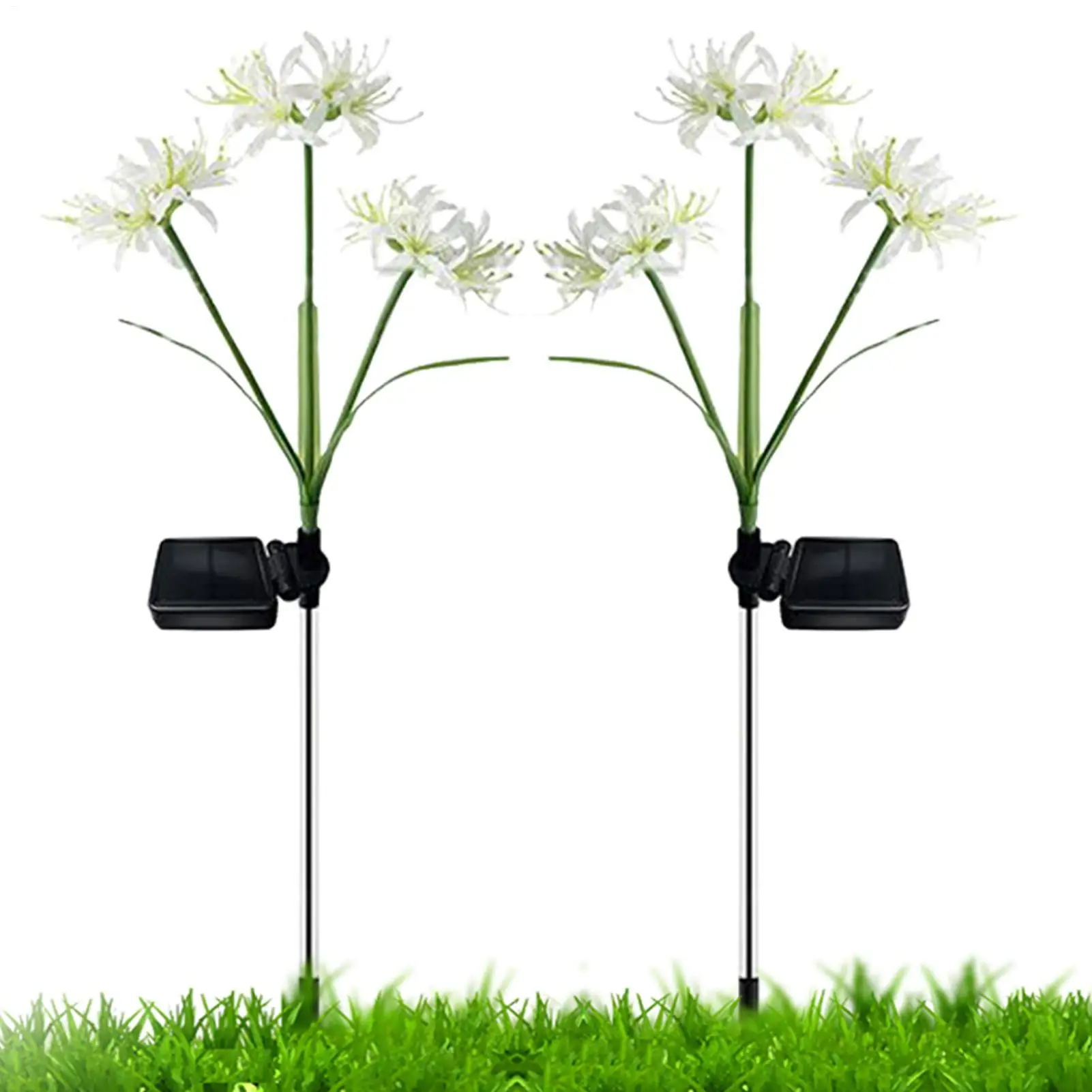 

Солнечные фонари Цветы Цветные уличные солнечные цветы 2 шт. Водонепроницаемые светодиодные цветочные красочные дворовые колья Декор для дорожки