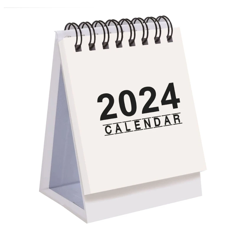 Mini calendario da tavolo 2024 per impiegati e studenti con dropship dei numeri delle settimane