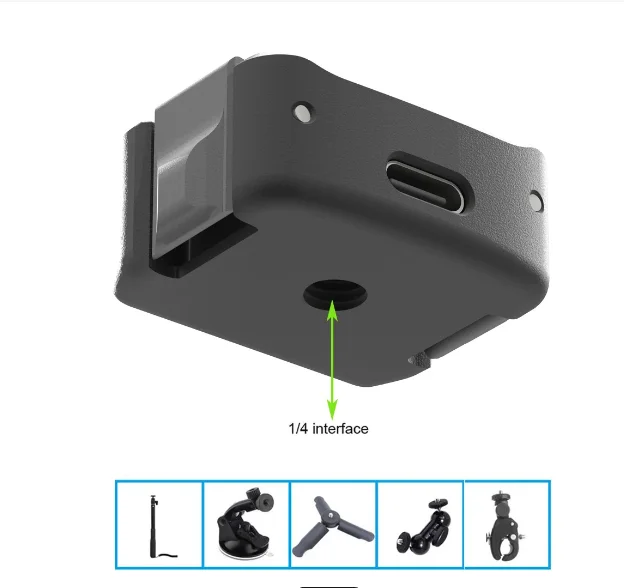 Ladestation 1/4 Montageadapter, anwendbar auf OSMO POCKET 3, Ladeadapterbasis, Taschenkamera-Zubehör, Ladegerät