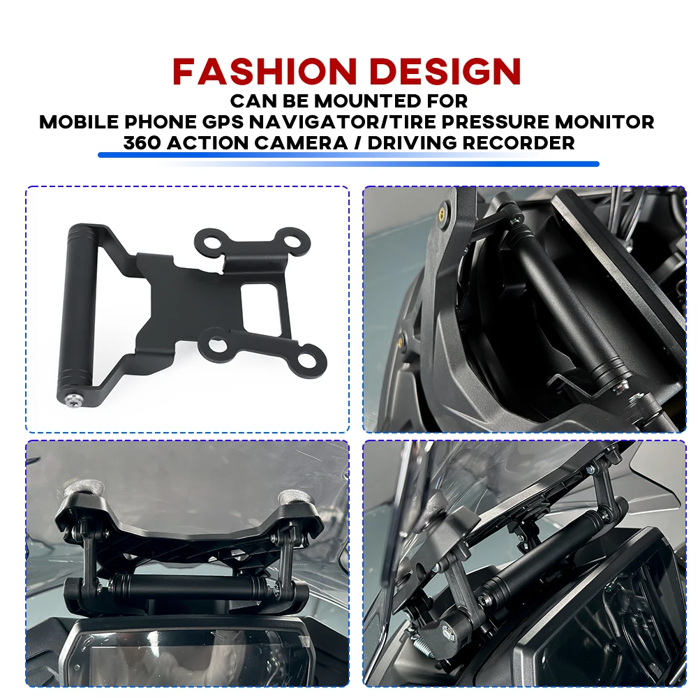 DS525X GPS Navigation Mount Support Bracket For Voge Valico 525 525DSX DSX525 2023 2024 Phone Recorder Camare Cross Bar Holder