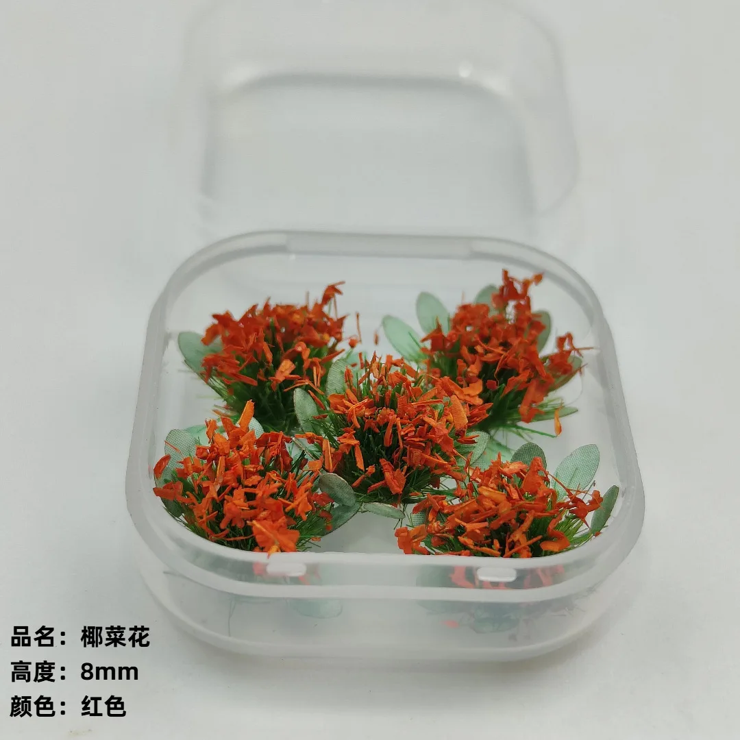 8MM Mini-Blumencluster-Modell Mikro-Landschaftspflanzen DIY Garten Terrain Sandtisch Eisenbahn Szenerie Bausatz Diorama 5 Stück – Detail 3