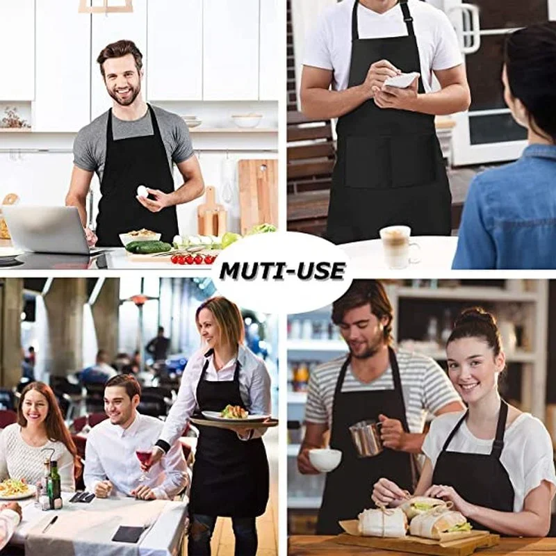 Kitchen Apron Barista Bartender Chef BBQ Hairdressing Cooking Apron Catering Uniform Anti-Dirty Overalls Kitchen Accessories