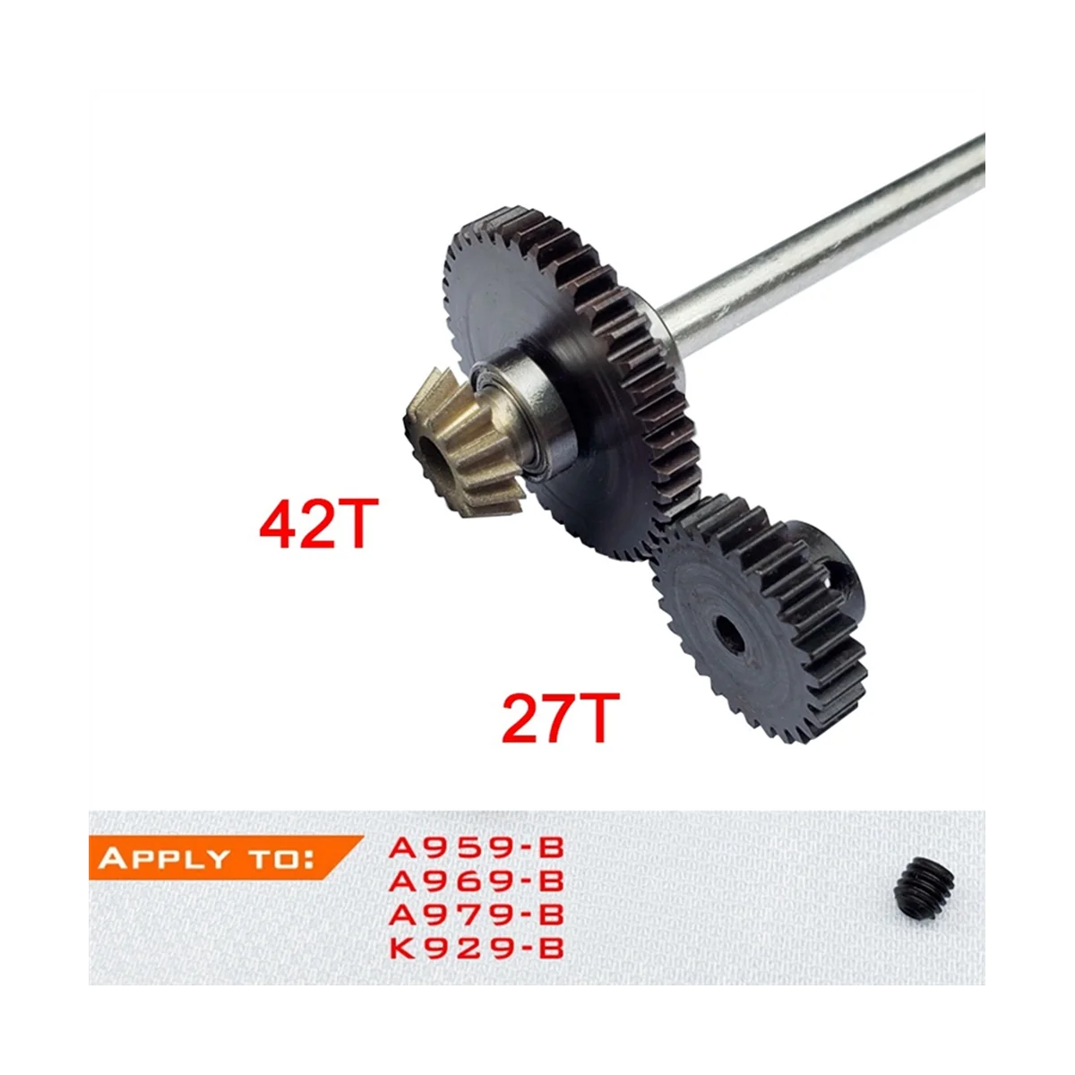 Metall-Mittel antriebswelle und Untersetzung getriebe 27t Motor getriebe für Wltoys A959-B A969-B a979-b 1/18 rc Auto-Upgrade-Teile