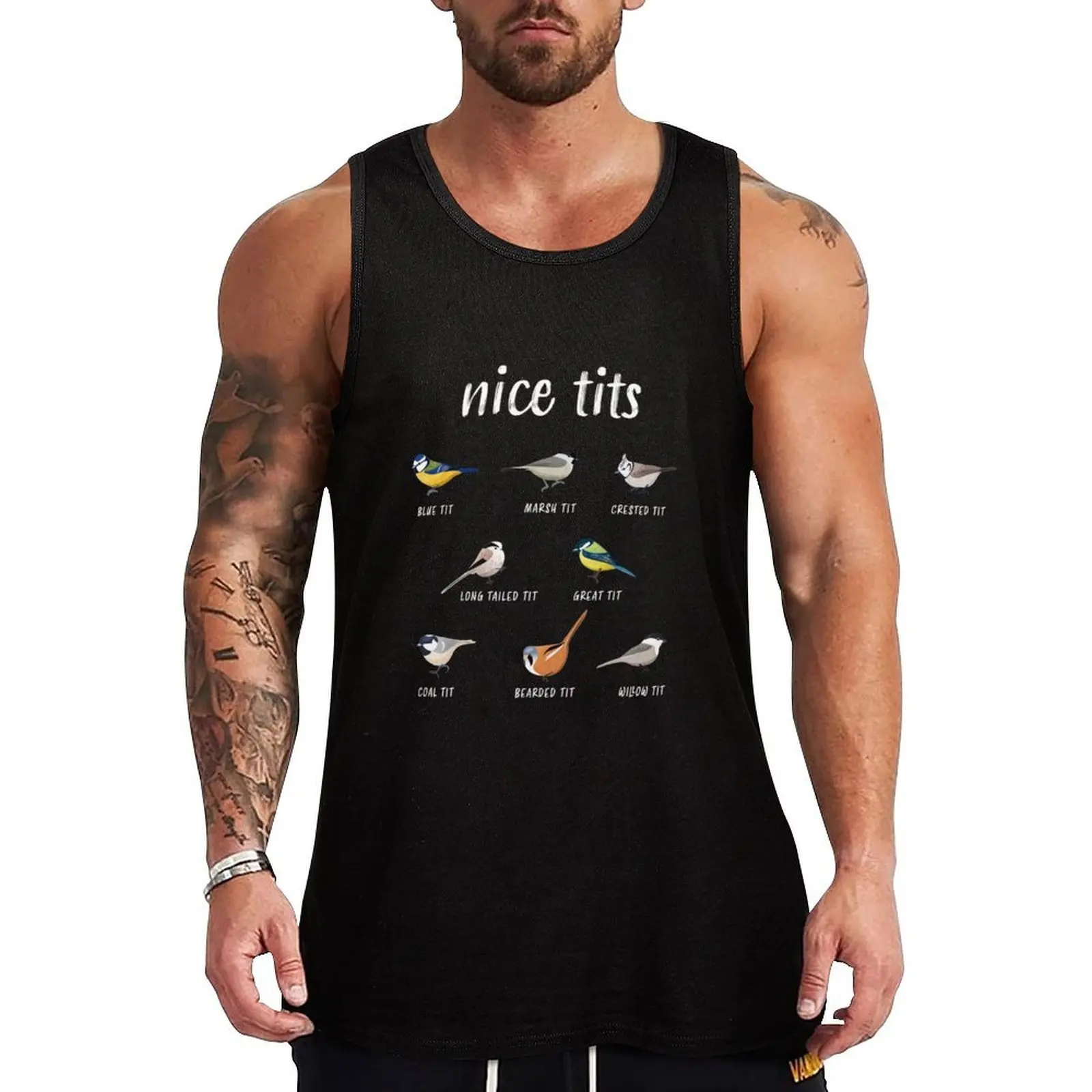 

Nice tits funny bird watching gift for Birder Men and Women Tank Top fitness men clothings muscle t-shirt T-shirt man