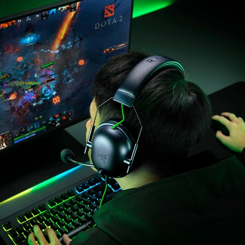 سماعة الألعاب Razer BlackShark V2 X/V2 الأصلية مع محرك TriForce 50 مللي متر HyperClear7.1Surround مع ميكروفون-لـ PS4 PS5 Xbox