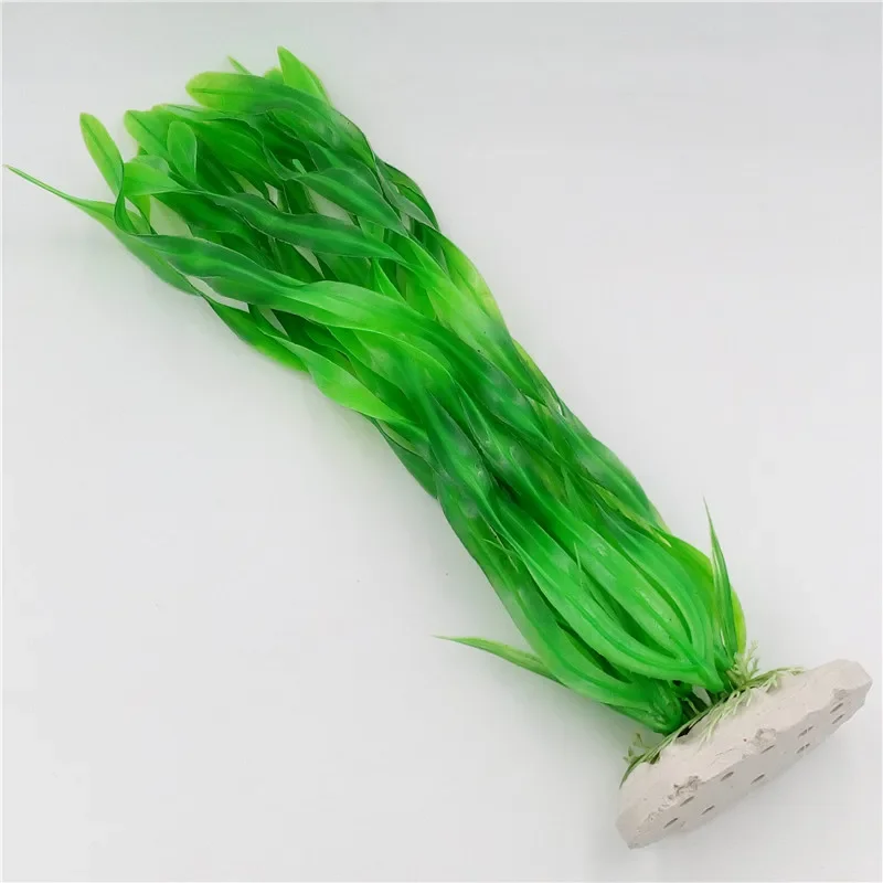 1Pcs Fish Tank Green Kelp Aquarium Decoration Seaweed Ocean Scene Artificial Water Plant Ornament 36cm