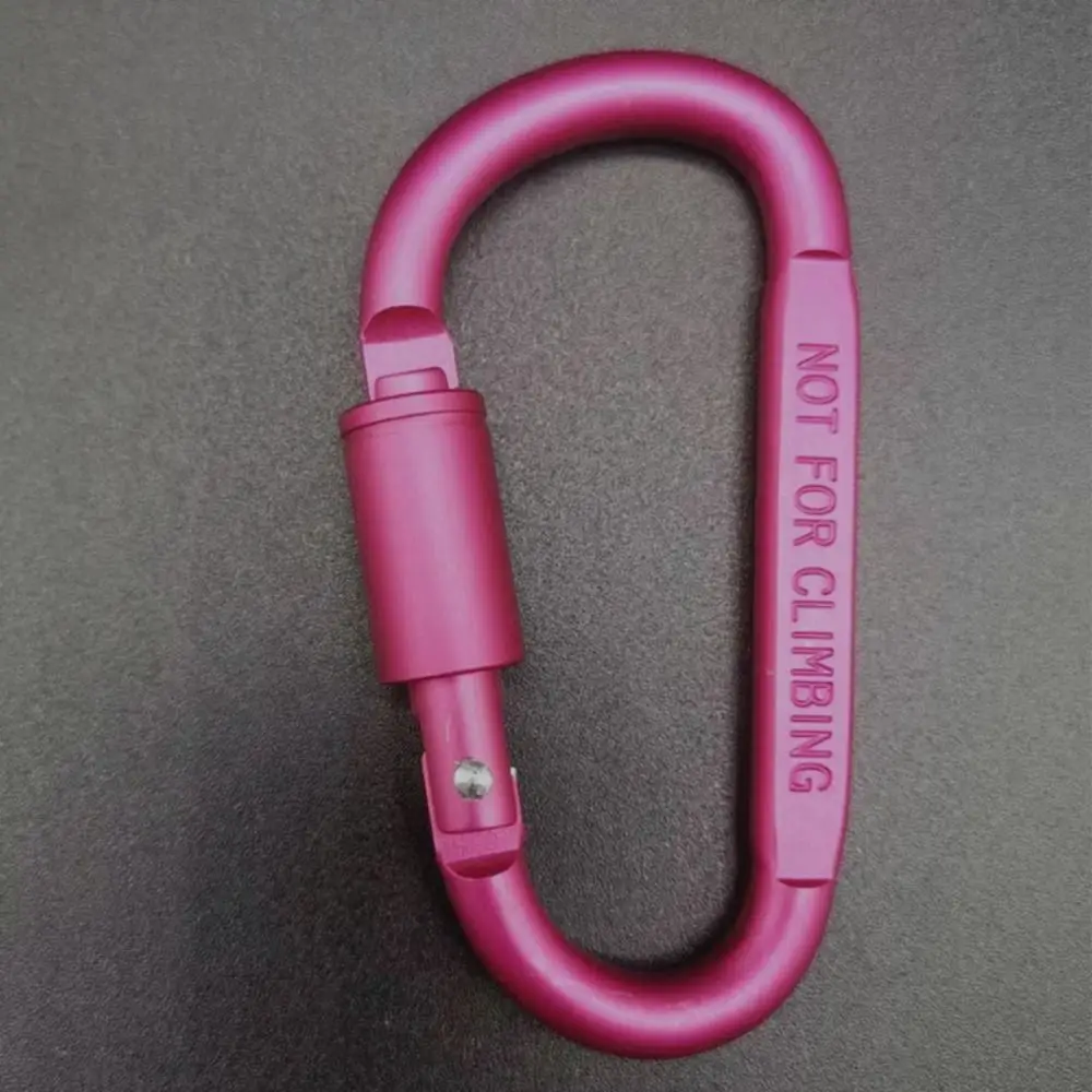 High Quality Multi Colors Sports Keychain Aluminium Alloy with Lock Climbing Button Camping Hiking Hook Outdoor Tool