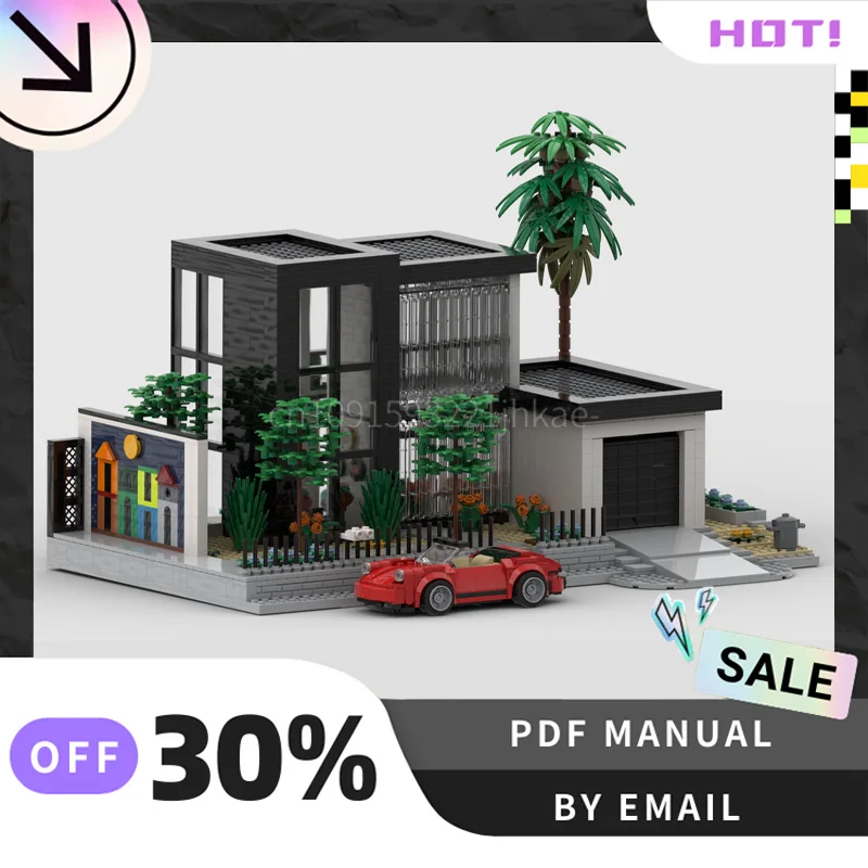 

[2108PCS] Customized MOC Caribbean Beach Villa Creative Building Blocks Set STEM Toys DIY Construction Model Kit Birthday Gifts