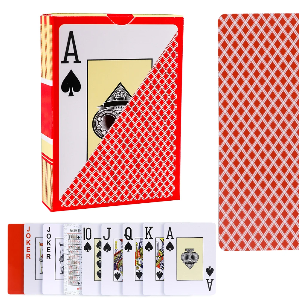 Waterproof Plastic Playing Cards Double Sided Frosted 63*88mm Texas Hold'em Poker Table Games For Entertainment Tournaments