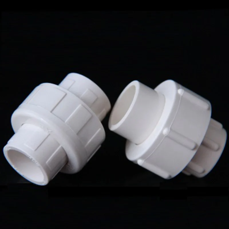 2Pcs White I.D 25mm-63mm PVC Union Pipe Quick Connector Detachable Garden Irrigation Water Tube Fittings Aquarium Pipe Connector