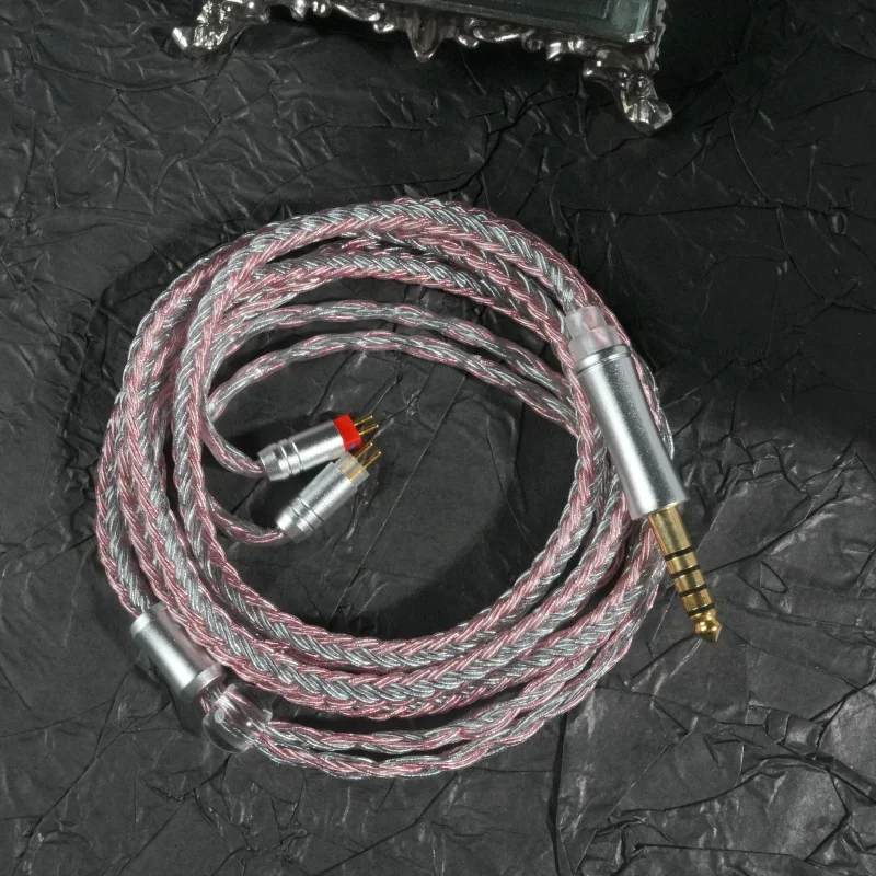 

XINHS HIFI 16 Core Copper Plated Silver Graphene Single Crystal Copper EarphoneIEM cable With 3.5mm,4.4mm/MMCX/2Pin/IE900/HD600