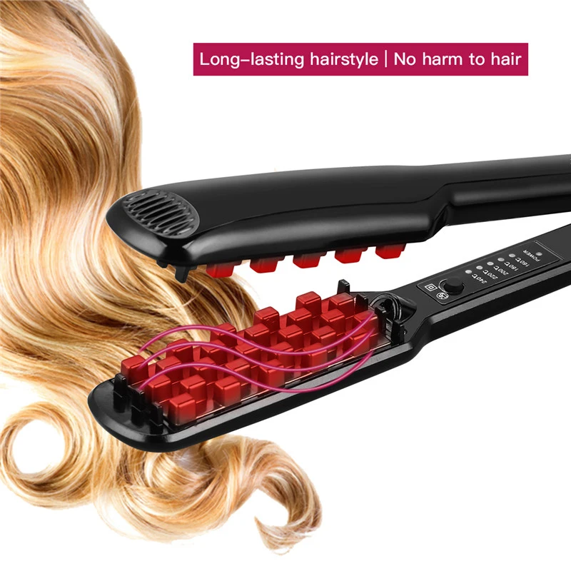 Professionelle Flauschigen Mais Dauerwelle Volumizing Haar Eisen Haarglätter Kamm Erhöhen Haar Volumen Flauschigen Haarglätter Flache Irons